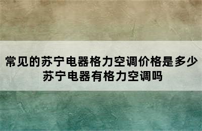 常见的苏宁电器格力空调价格是多少 苏宁电器有格力空调吗